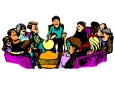 Discussion group sitting in chairs in a circle